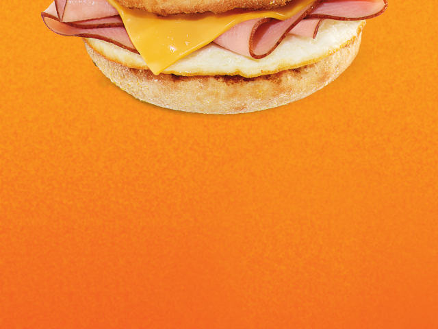A Ham, Egg and  Cheese on English Muffin